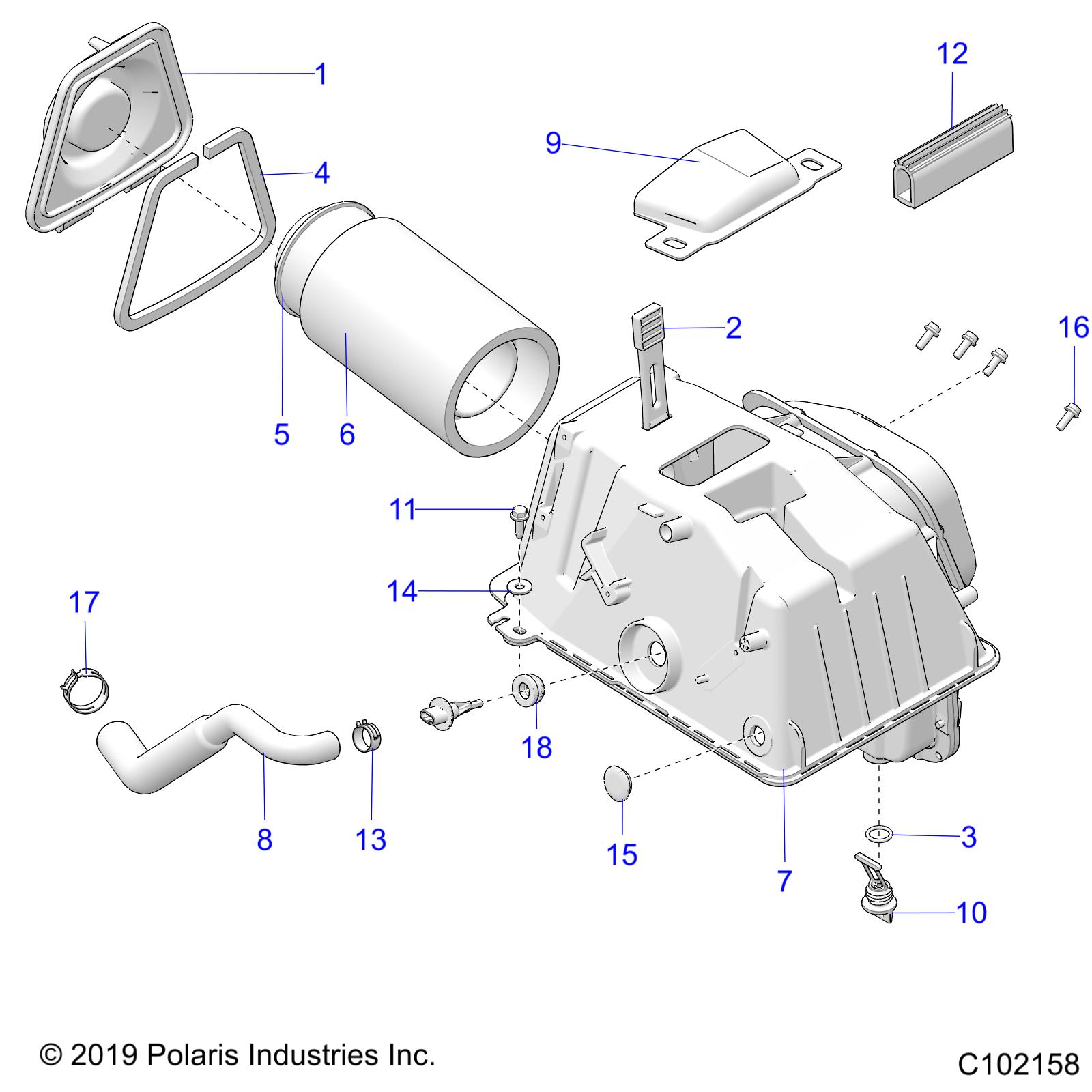 ENGINE, AIR INTAKE - A20SXZ95AG/CAG (C102158)