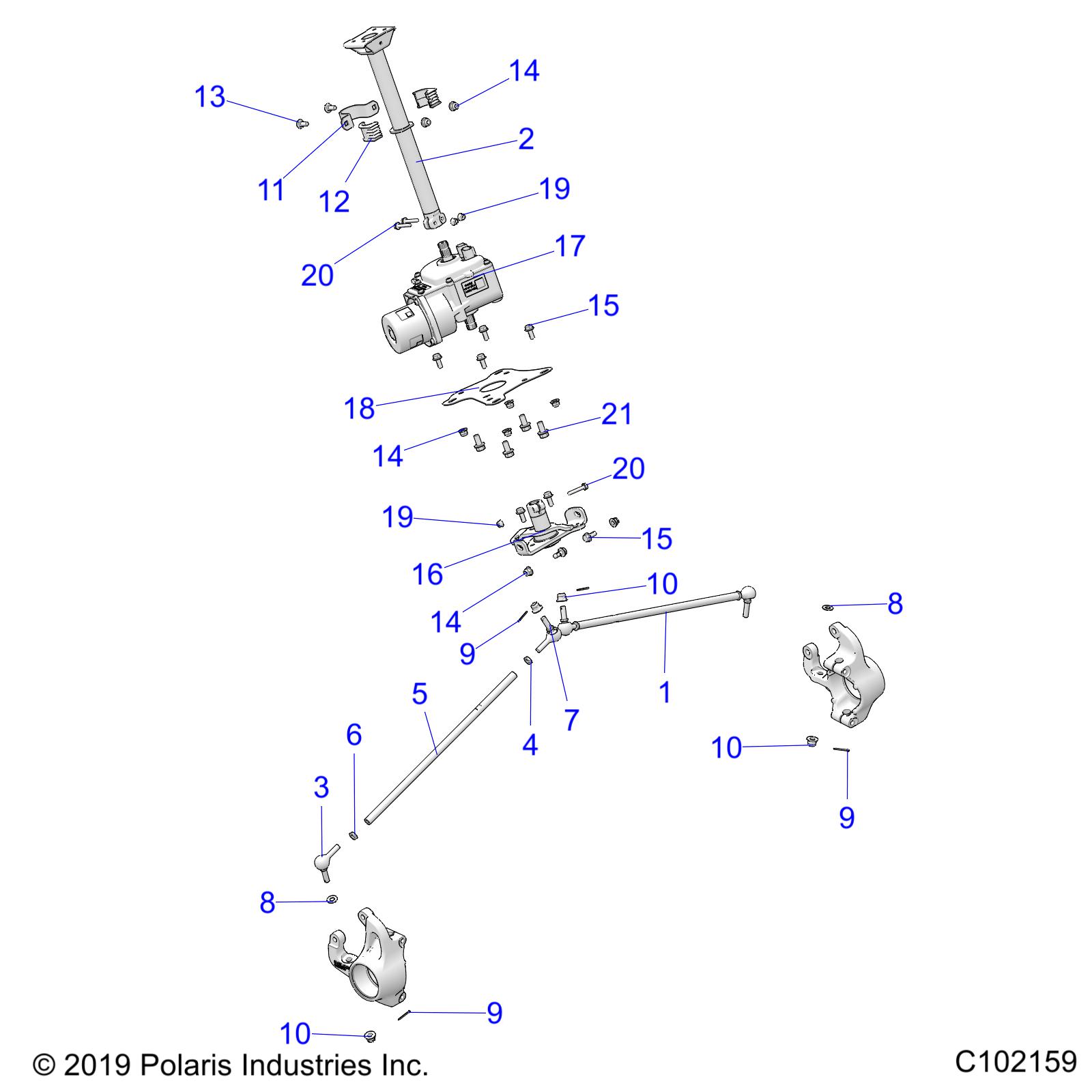 STEERING, STEERING POST ASM. - A20SVE95PR (C102159)