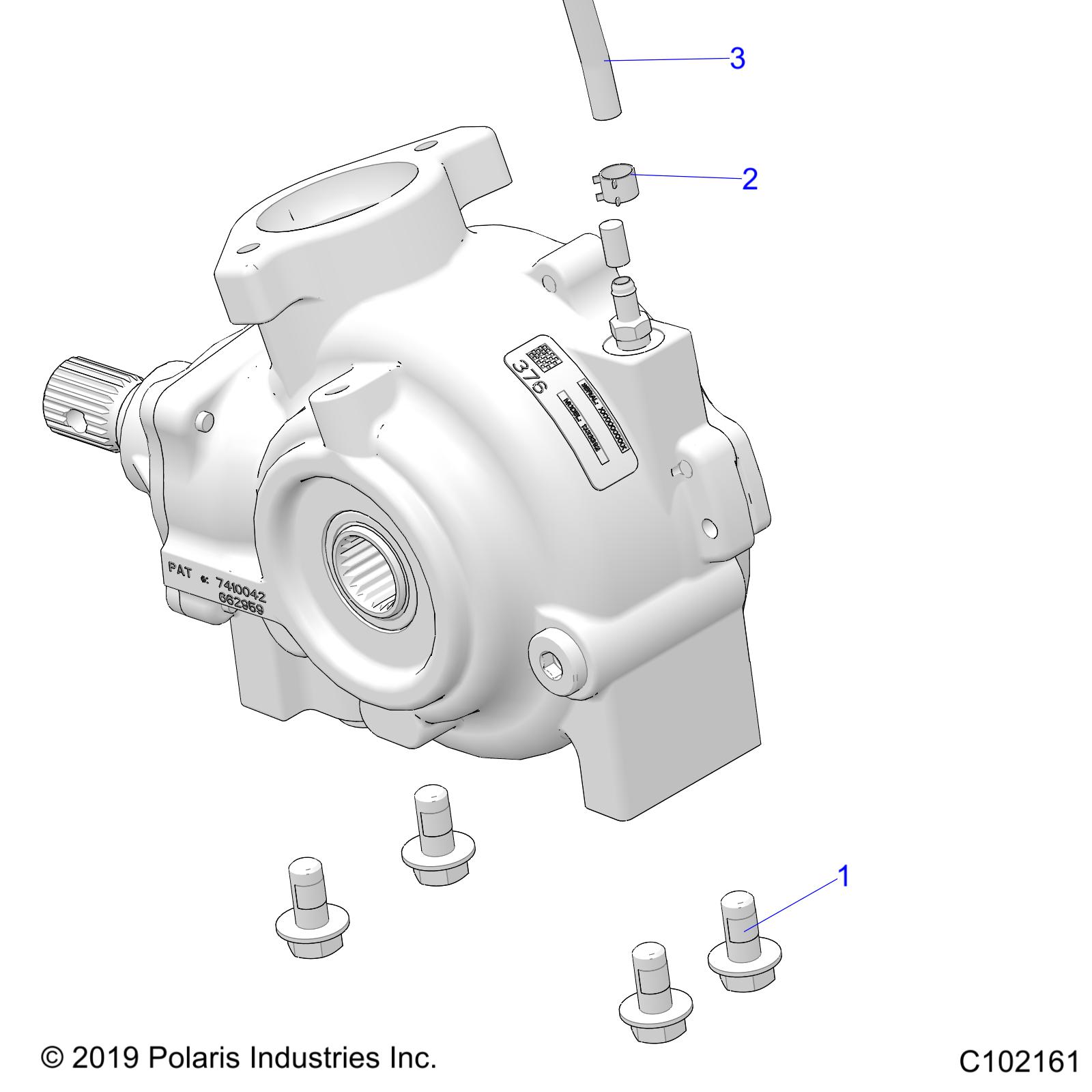 DRIVE TRAIN, GEARCASE MOUNTING, FRONT - A25SYE85AL (C102161)