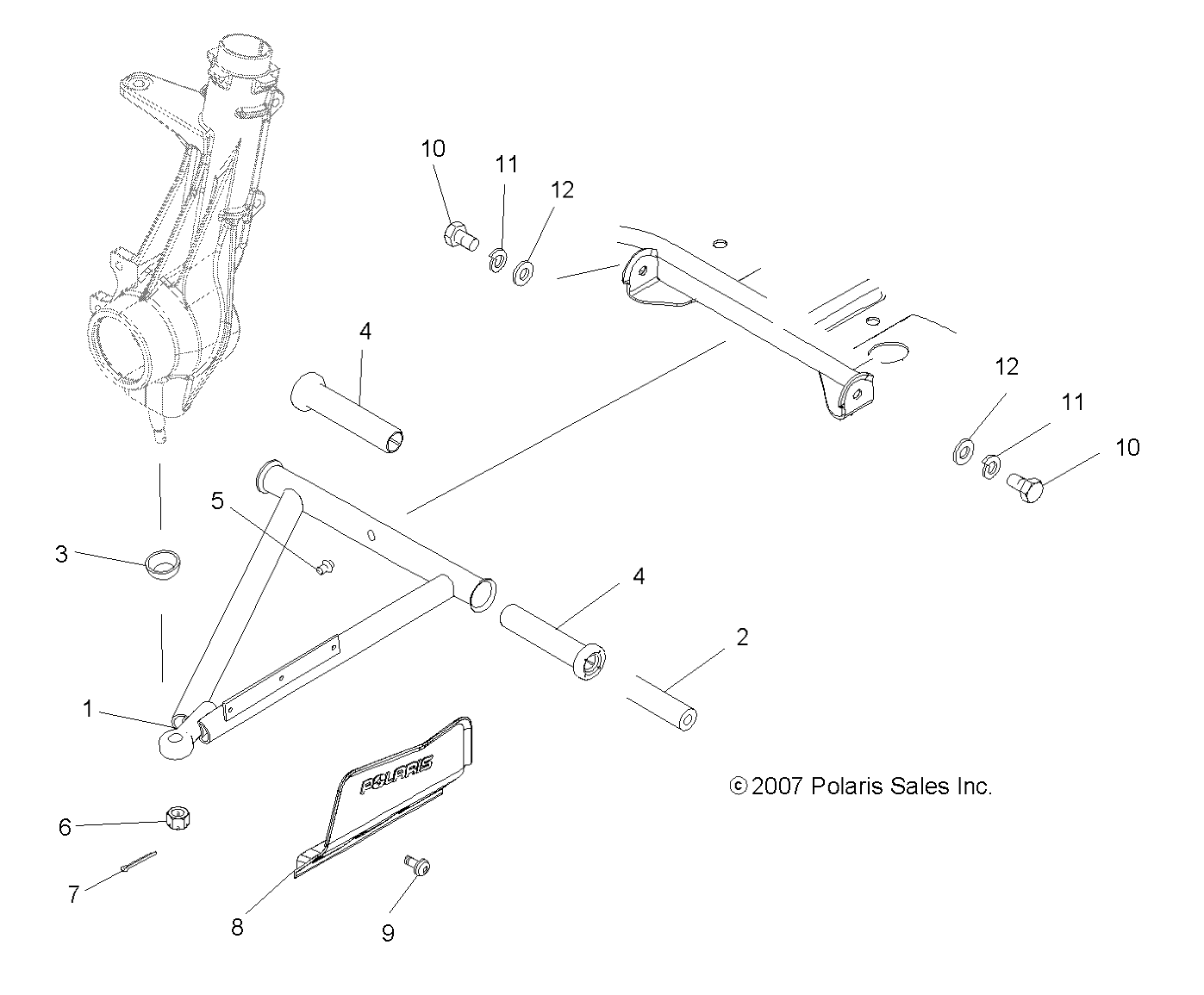 SUSPENSION, A-ARM and STRUT MOUNTING - A13MN50ET/EX  (49ATVAARM08SP500)