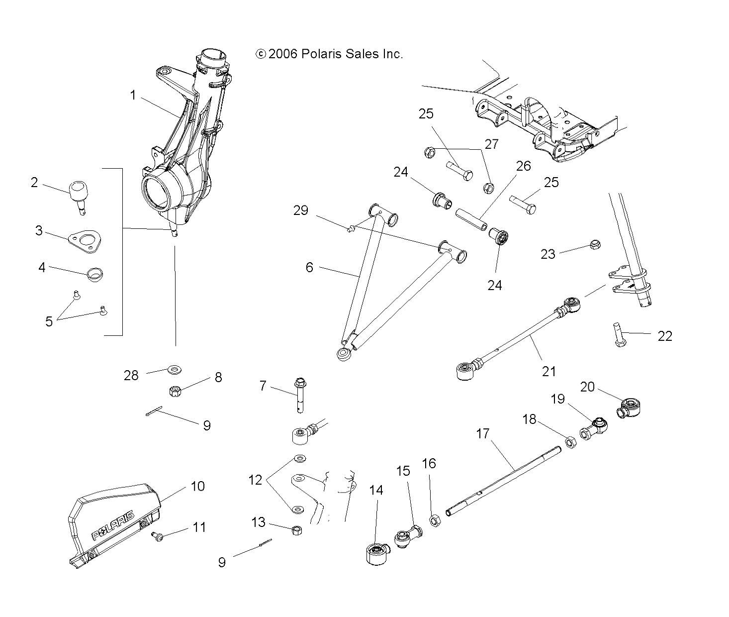 A-ARM/STRUT MOUNTING - A07TH50EA (49ATVAARMX2500EFI)