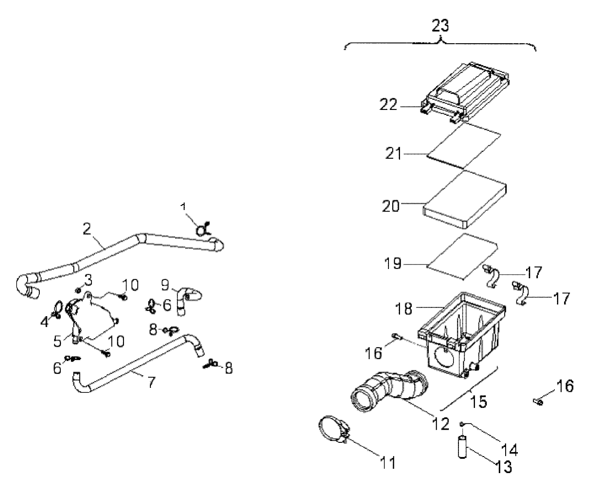 ENGINE, AIR INTAKE SYSTEM - A08KA05AB/AD (49ATVAIRBOX08OUT50)