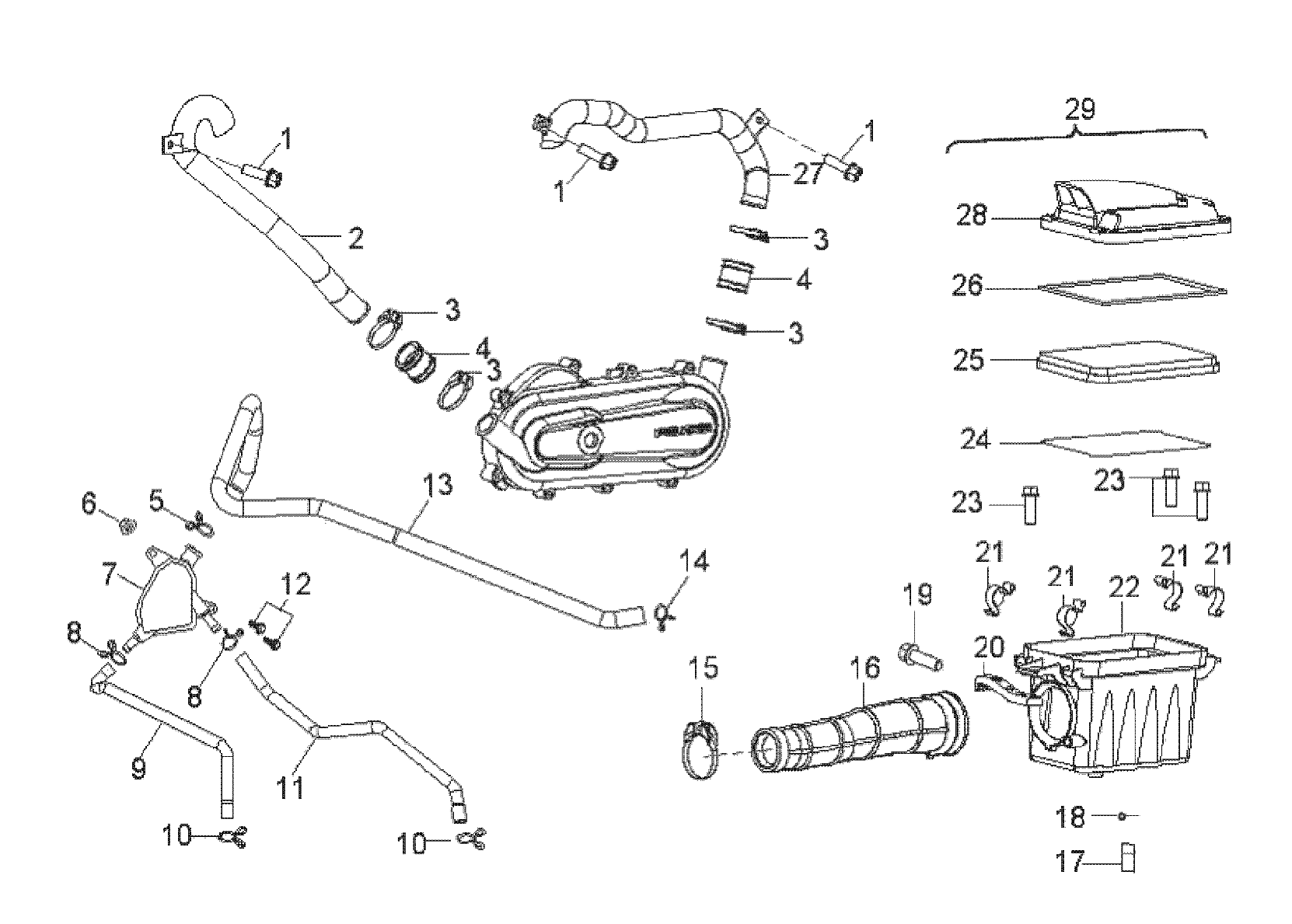 ENGINE, AIR INTAKE SYSTEM - A08FA09AA/AB/AC (49ATVAIRBOX08OUT90)