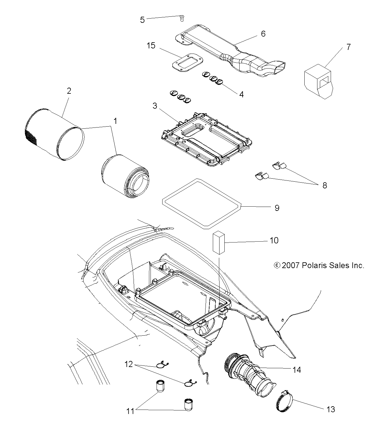 ENGINE, AIR INTAKE SYSTEM - A08LB27AA (49ATVAIRBOX08SP300)