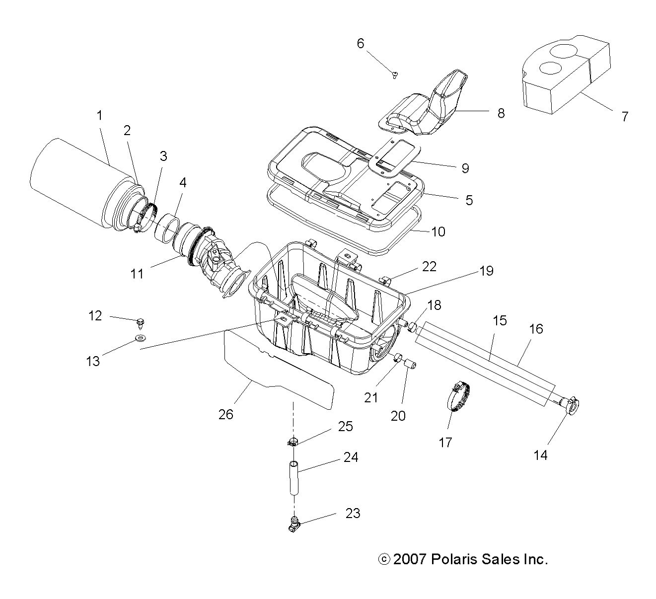 ENGINE, AIR INTAKE SYSTEM - A10MH76AJ/MN76AX/AZ (49ATVAIRBOX08SP800EFI)