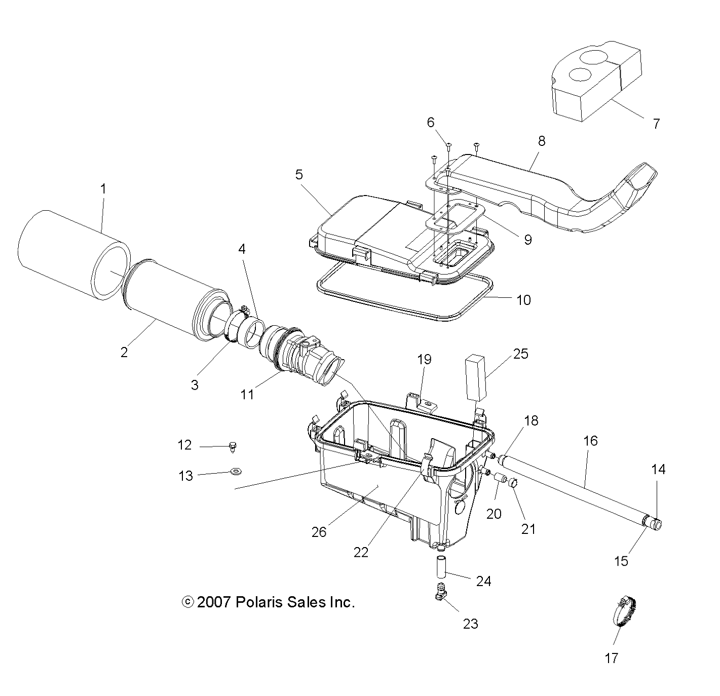 ENGINE, AIR INTAKE SYSTEM - A09DN76AB/AL/AY (49ATVAIRBOX08SPTRG800)