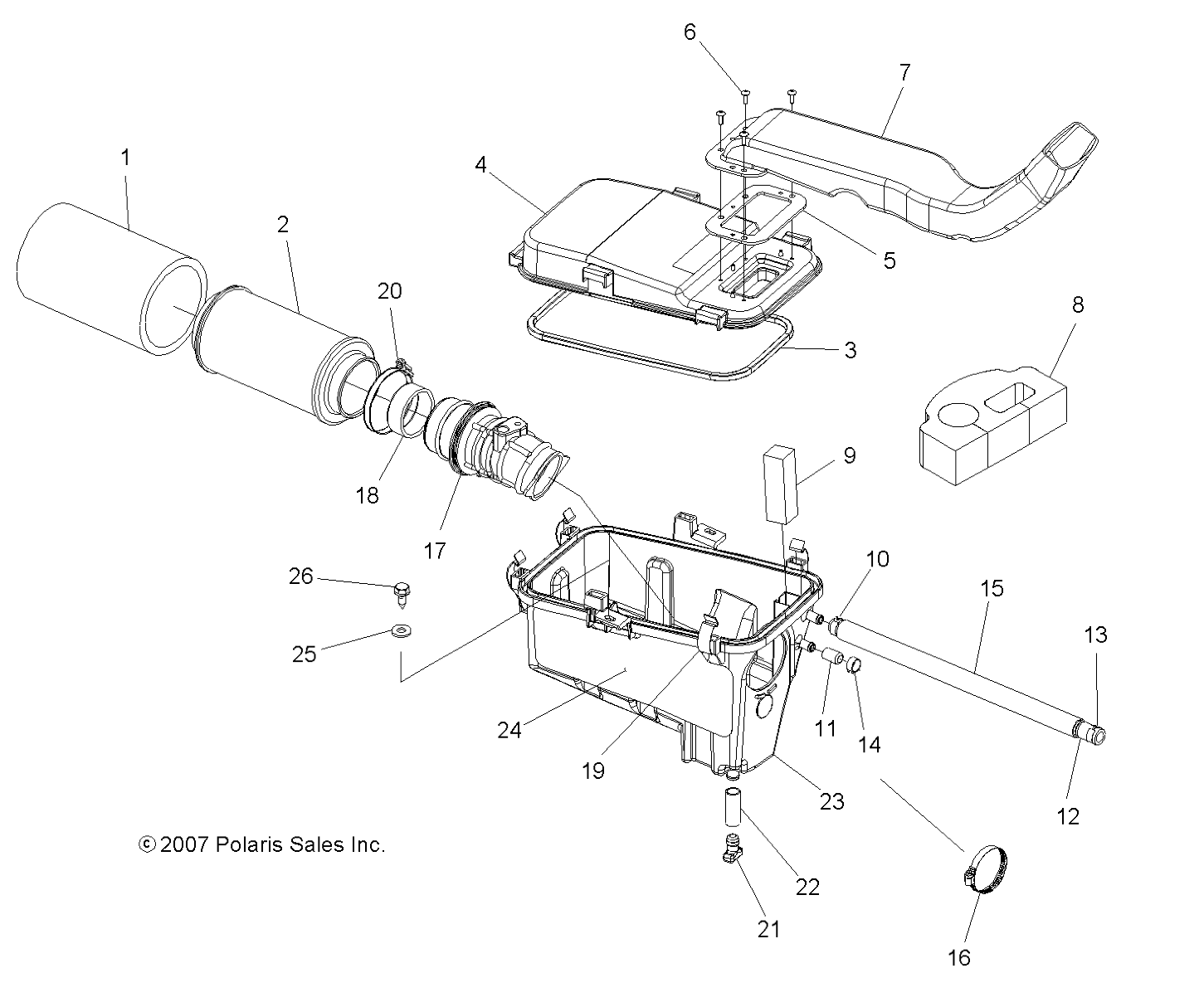 ENGINE, AIR INTAKE SYSTEM - A08TN76AA/AQ (49ATVAIRBOX08SPX27)