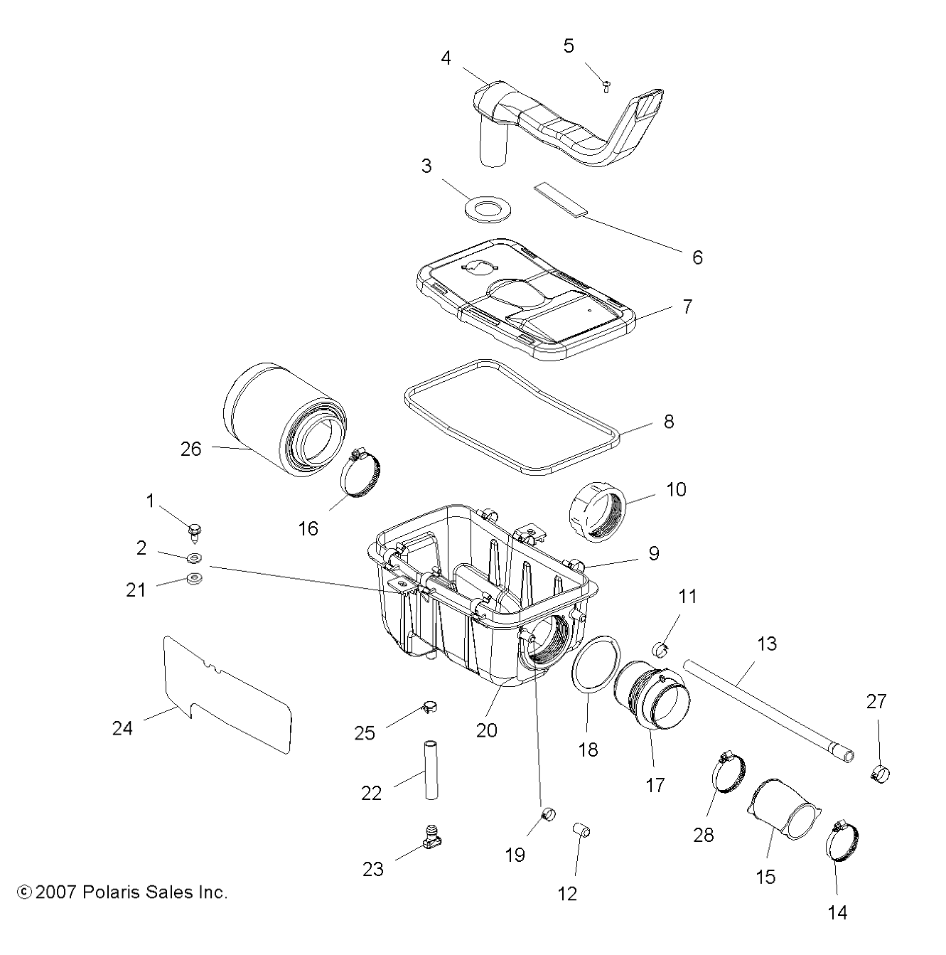 ENGINE, AIR INTAKE SYSTEM - A09BA32AA (49ATVAIRBOX08TB)