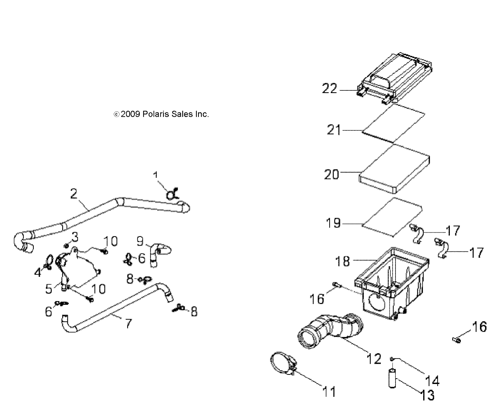 ENGINE, AIR INTAKE SYSTEM - A13KA05AD/AF (49ATVAIRBOX10OUT50)