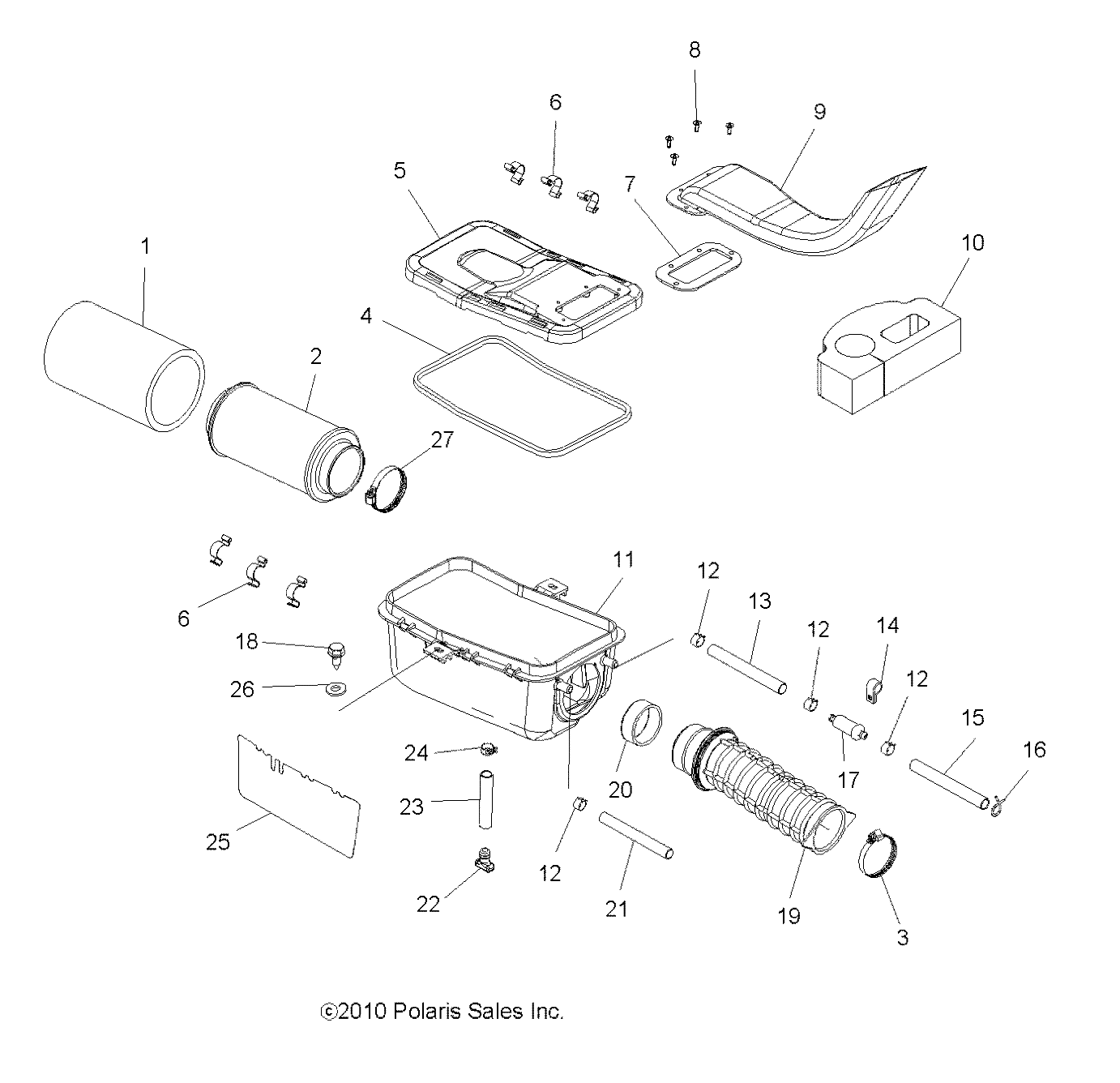 ENGINE, AIR INTAKE SYSTEM - A11MB46FZ (49ATVAIRBOX11SP400)