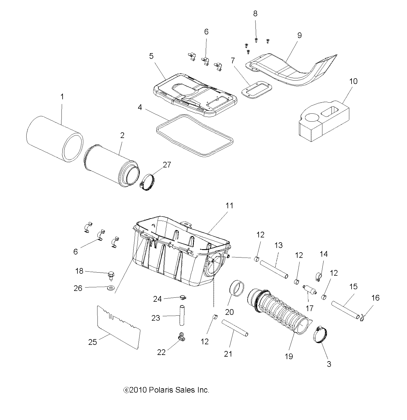 ENGINE, AIR INTAKE SYSTEM - A11MH50AX/AZ (49ATVAIRBOX11SP500)