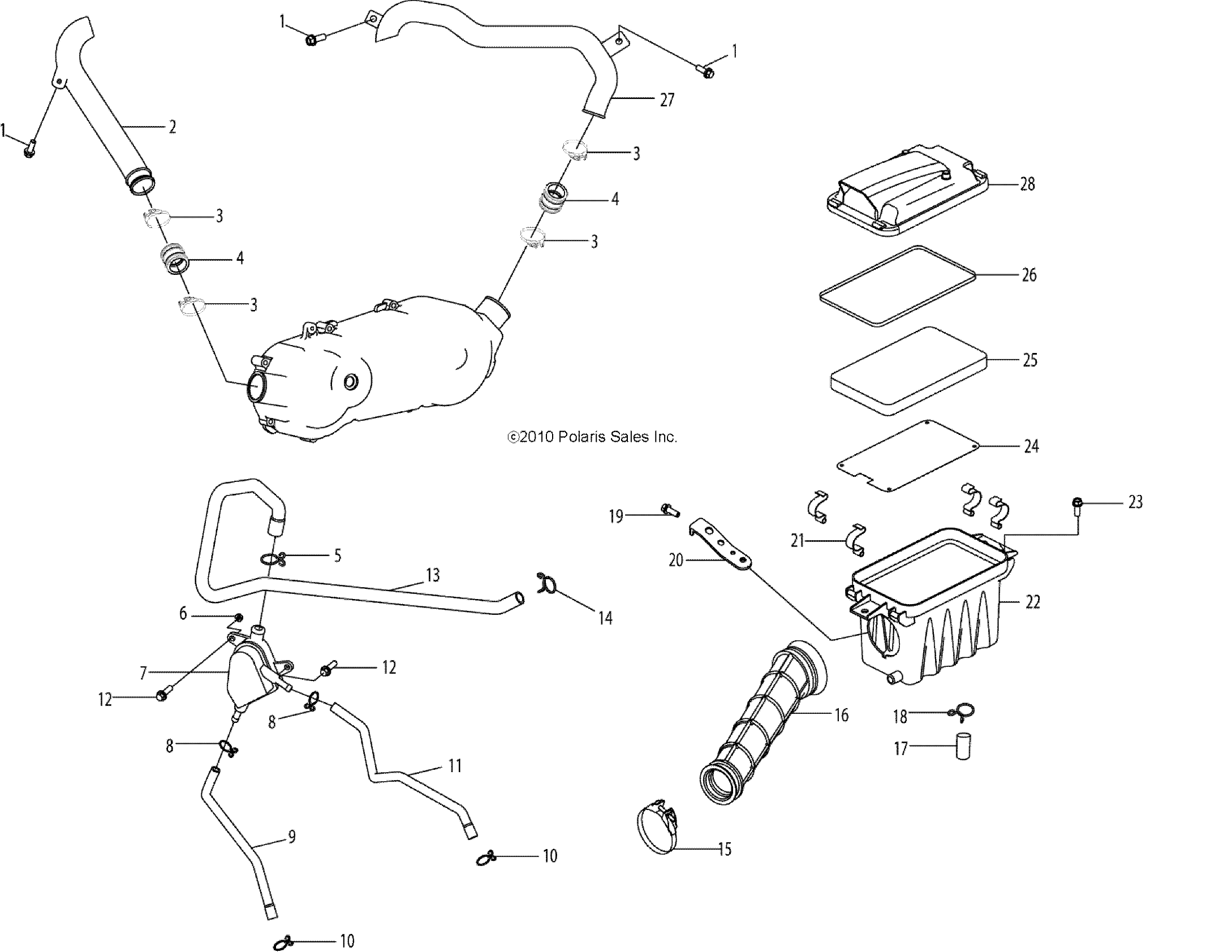 ENGINE, AIR INTAKE SYSTEM - A11FA09AA (49ATVAIRBOX11SP90)