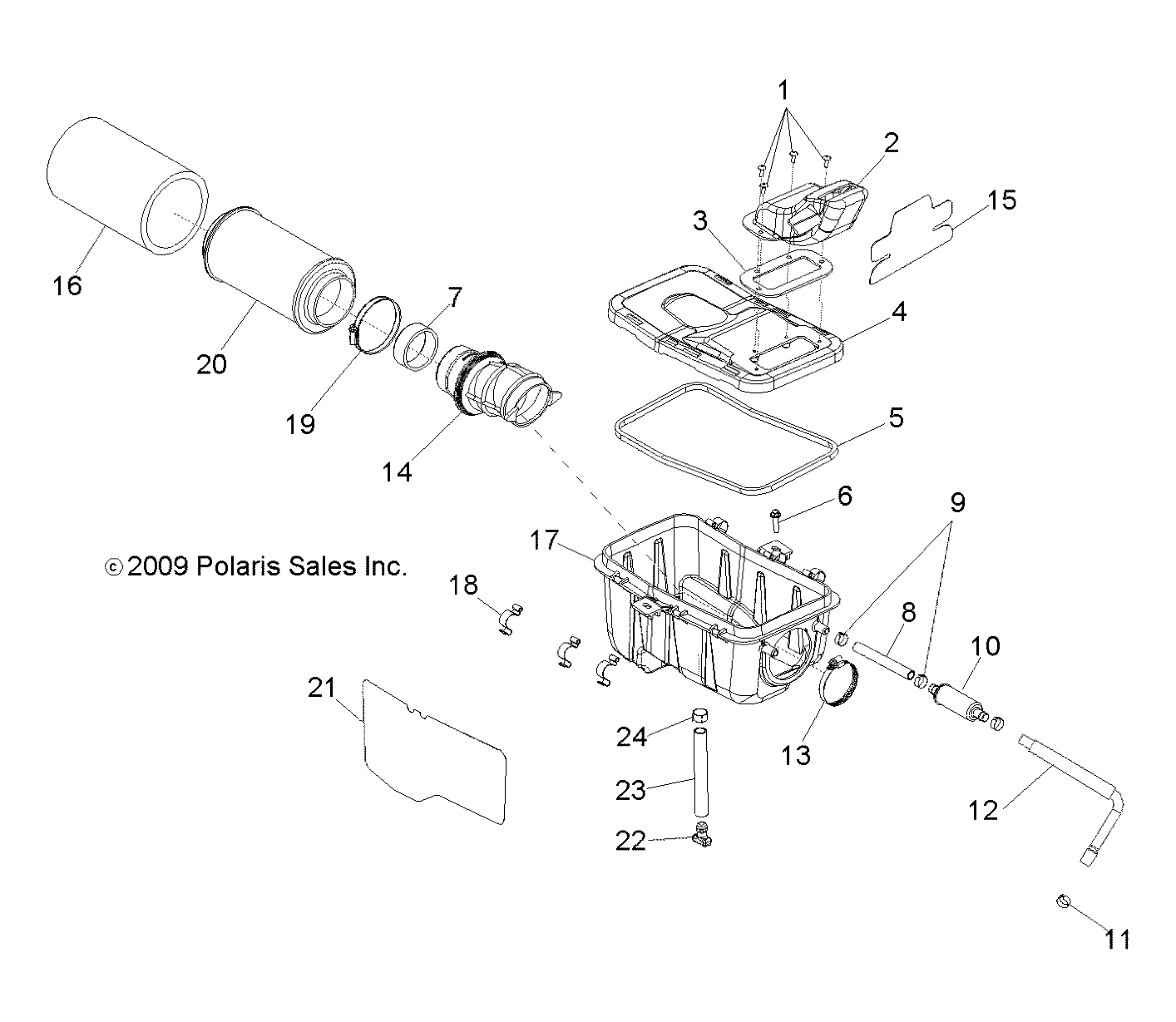 ENGINE, AIR INTAKE SYSTEM - A12NG50FA (49ATVAIRBOX12SCRAM)