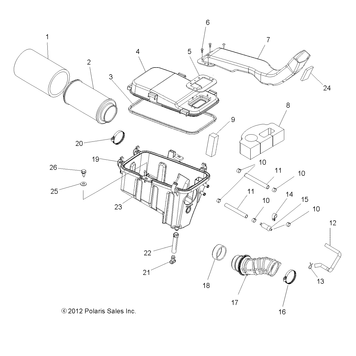 ENGINE, AIR INTAKE SYSTEM - A13DH50AX/AZ (49ATVAIRBOX13SP500TRG)