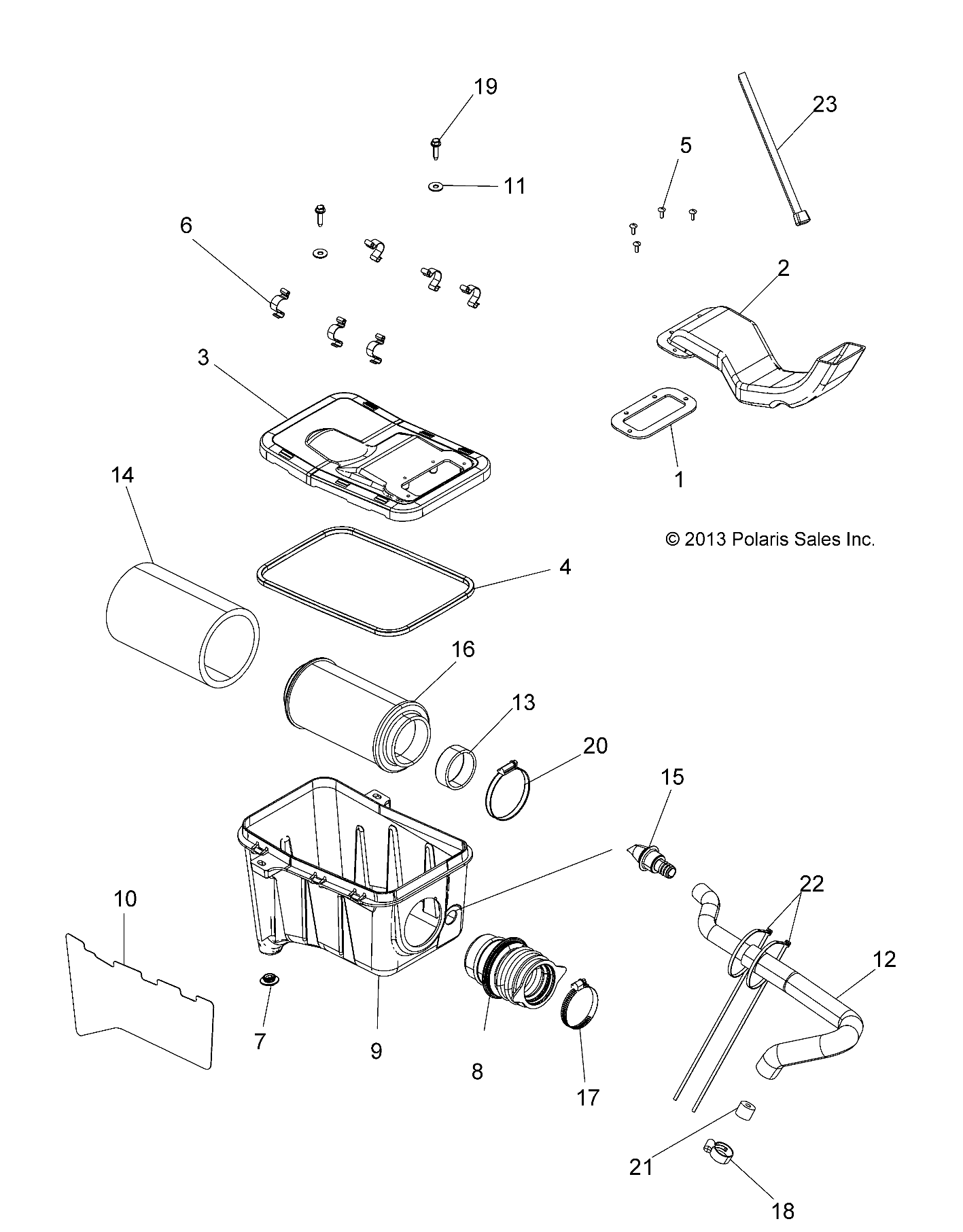 ENGINE, AIR INTAKE SYSTEM - A14MH57FA/FJ (49ATVAIRBOX14570)