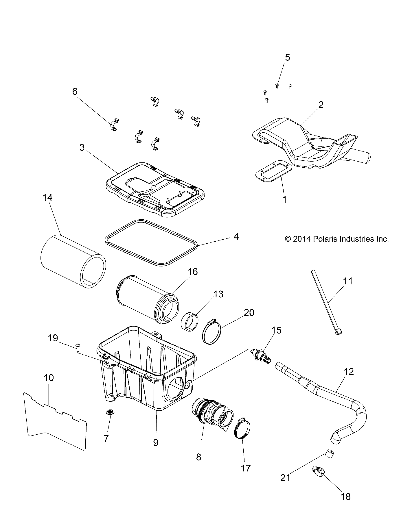 ENGINE, AIR INTAKE SYSTEM - A15SEA57HA (49ATVAIRBOX15570MD)