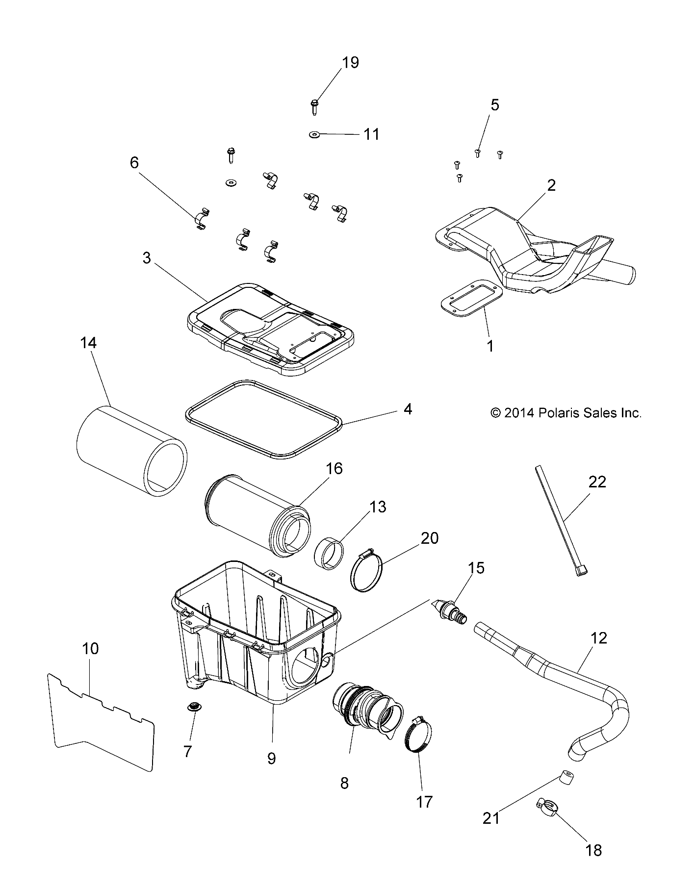 ENGINE, AIR INTAKE SYSTEM - A15SEE57HJ/HA (49ATVAIRBOX15570MD)