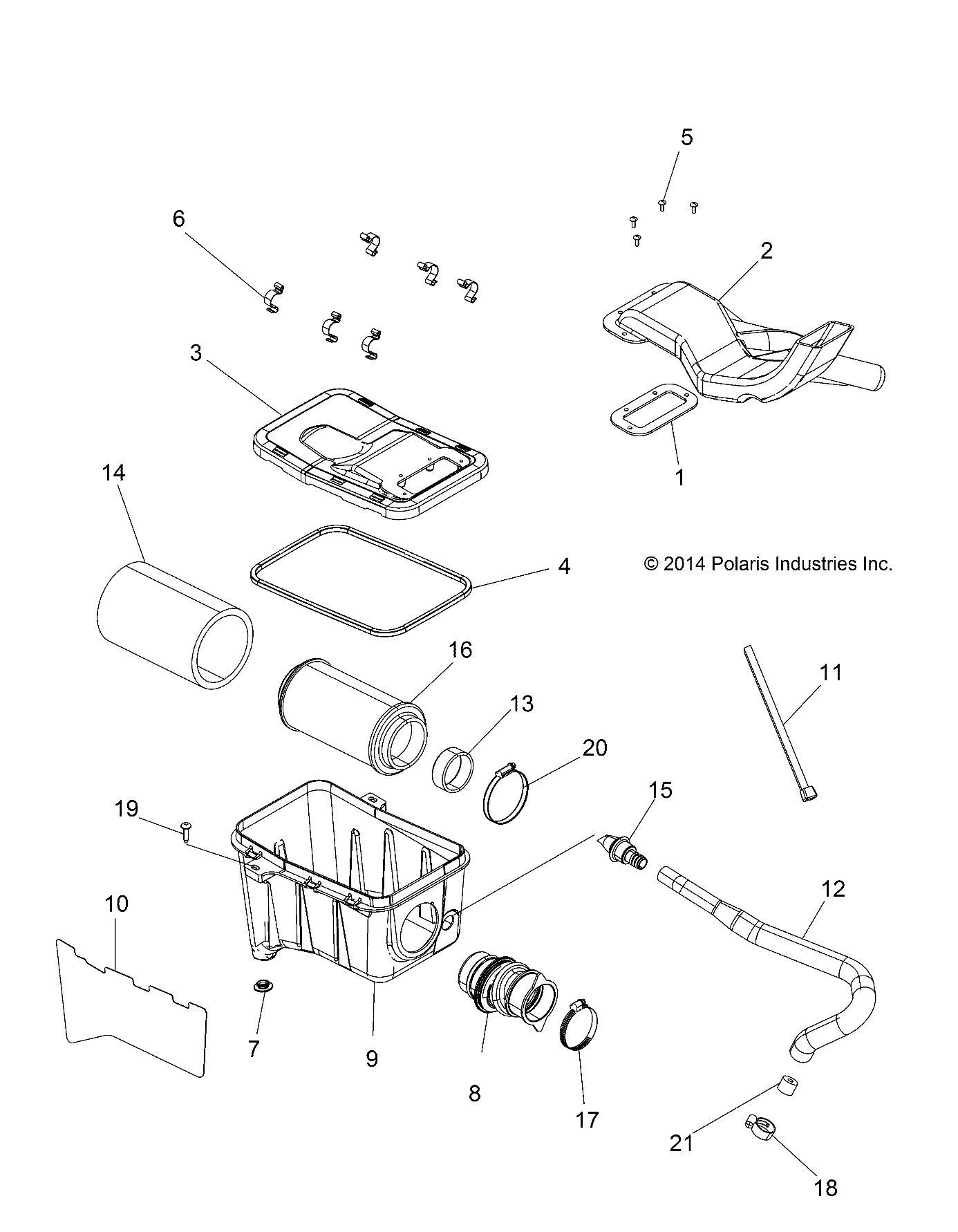 ENGINE, AIR INTAKE SYSTEM - A15SHC57CS (49ATVAIRBOX15570SPQ)