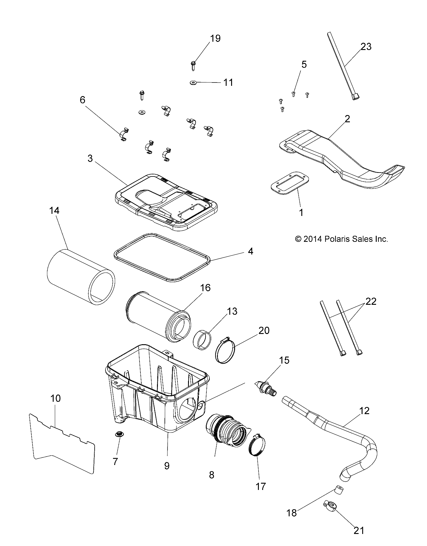 ENGINE, AIR INTAKE SYSTEM - A15SUH57AH (49ATVAIRBOX15UTE)