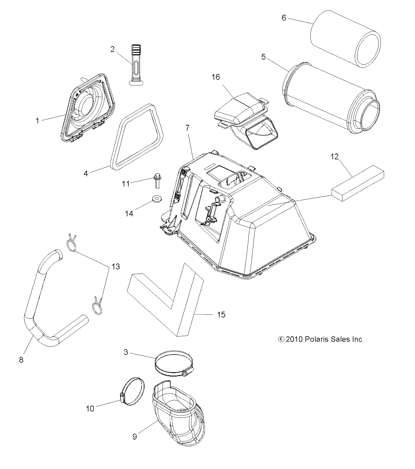 ENGINE, AIR INTAKE (Built 10/23/10 and After) - A11ZX55FF (49ATVAIRINTAKE11SP550)