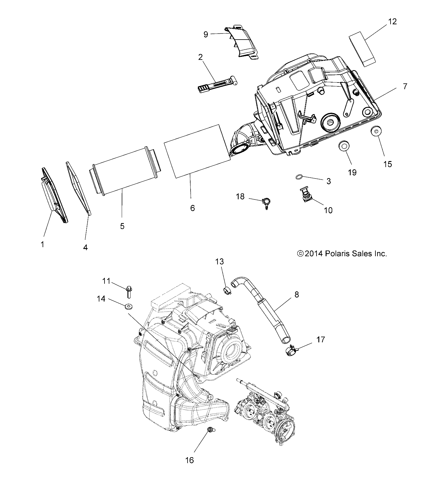 ENGINE, AIR INTAKE - A17SYE85AS (49ATVAIRINTAKE15850SP)