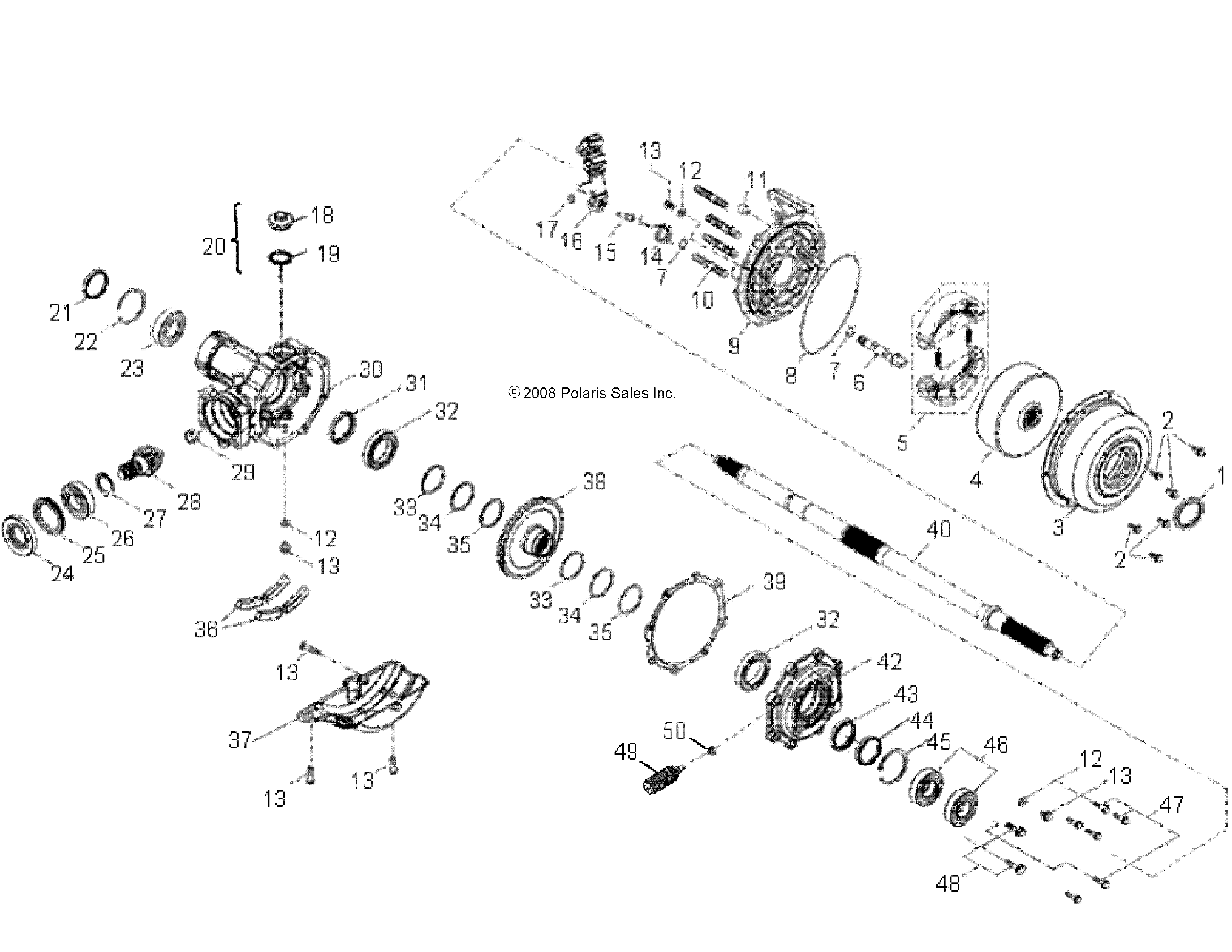 WHEELS, REAR AXLE - A20YAP20N4 (49ATVAXLE09PHX)