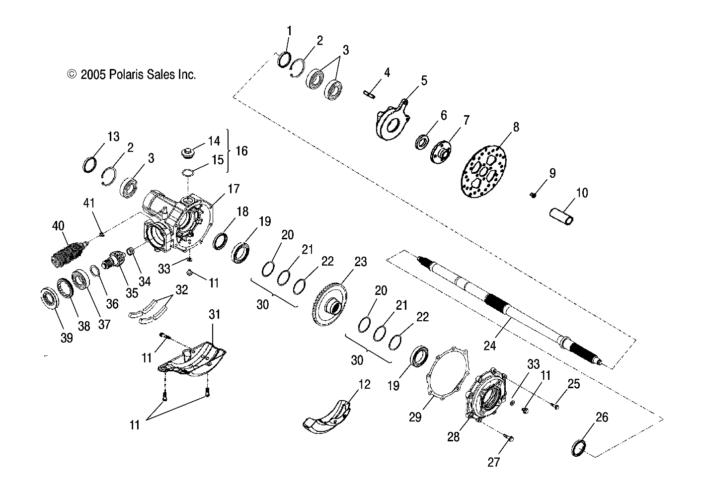 WHEELS, REAR AXLE - A10PB20EB (49ATVAXLE09PHXQD)