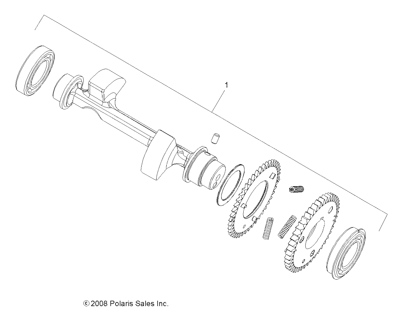 ENGINE, BALANCE SHAFT - A09ZN85/8X ALL OPTIONS (49ATVBALANCESHAFT09SPXP850)