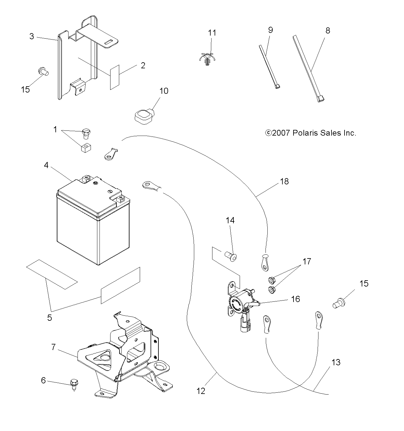 ELECTRICAL, BATTERY - A09TN50EA (49ATVBATTERY08SPX25)