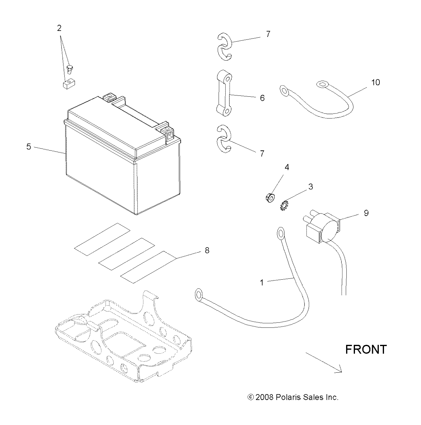 ELECTRICAL, BATTERY - A09GP52AA (49ATVBATTERY09OUT525)