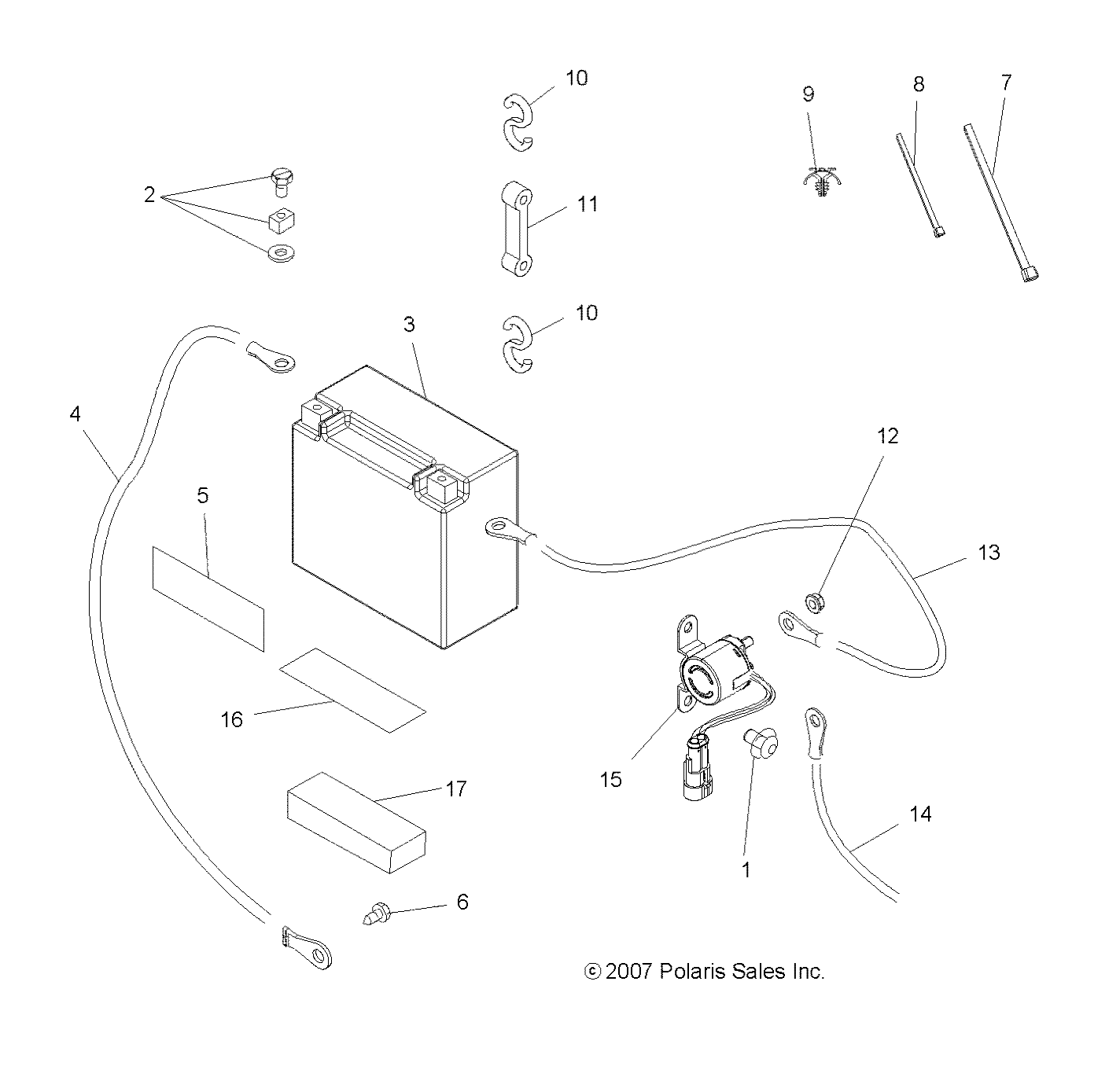 ELECTRICAL, BATTERY - A09MN50ET (49ATVBATTERY09SP500EFI)