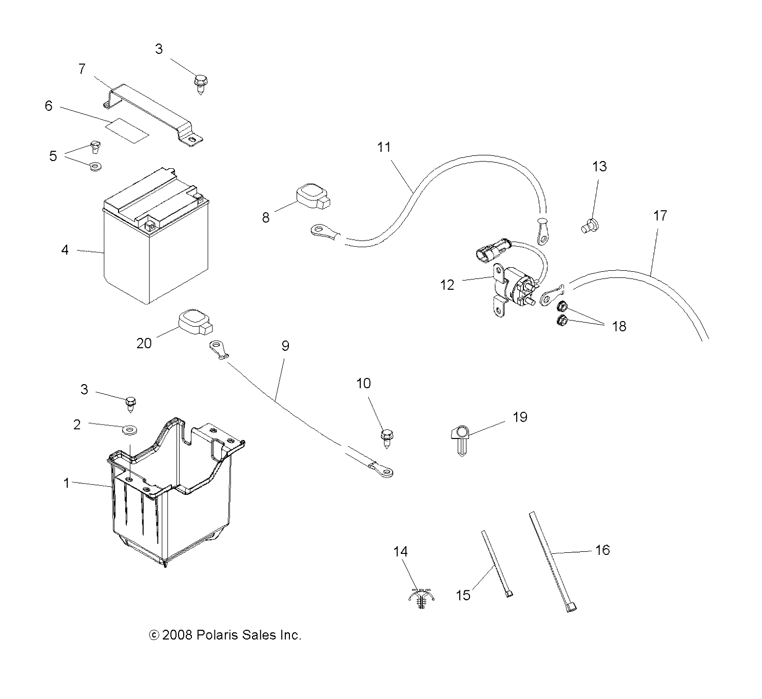 ELECTRICAL, BATTERY - A11CF76AA (49ATVBATTERY116X6)