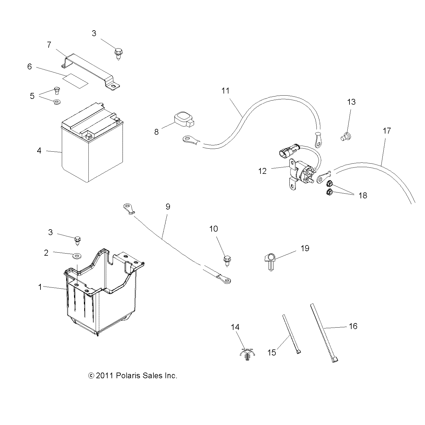 ELECTRICAL, BATTERY - A13CF76AA (49ATVBATTERY12SP6X6)