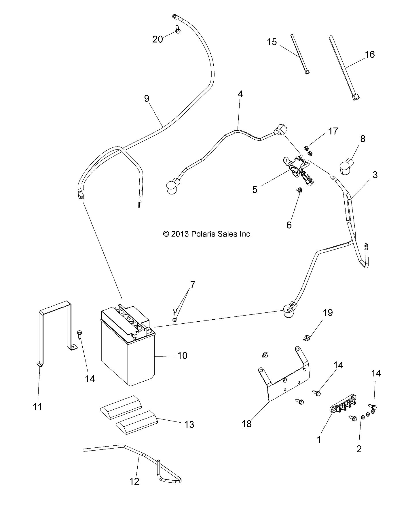 ELECTRICAL, BATTERY - A14MX5ETH (49ATVBATTERY14570UTE)