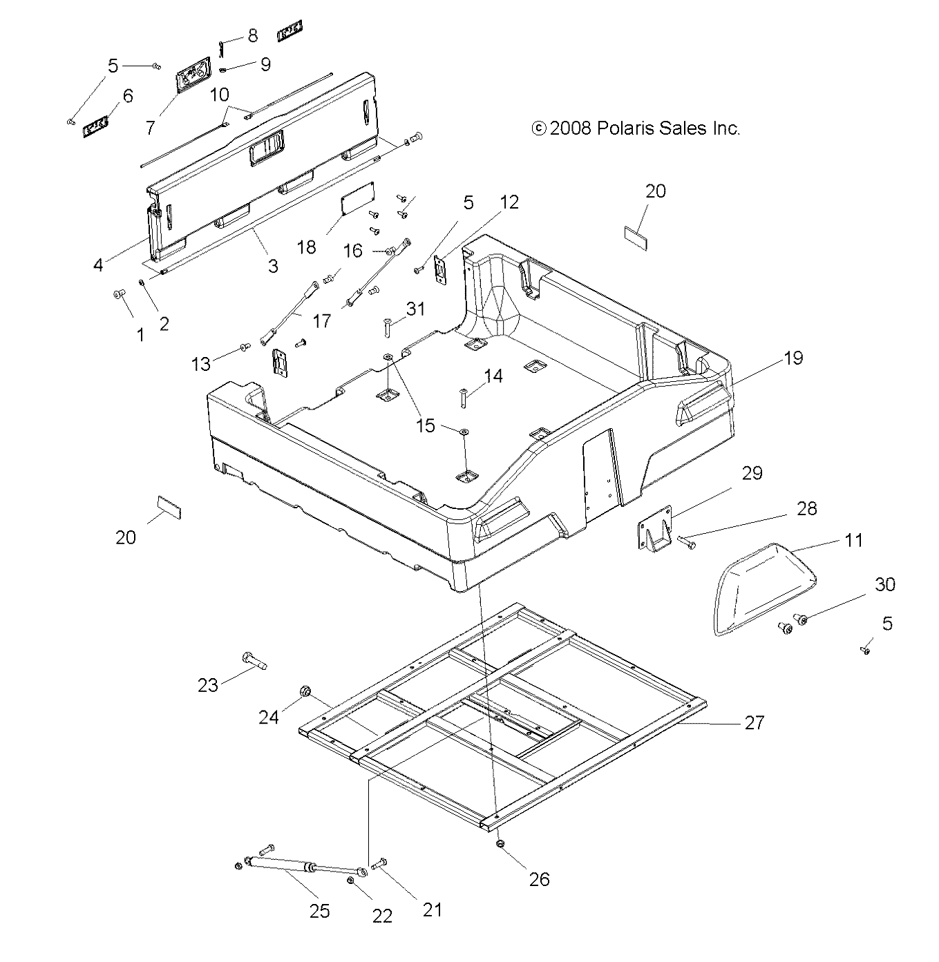 BODY, DUMP BOX - A08CL50AA (49ATVBOX086X6)