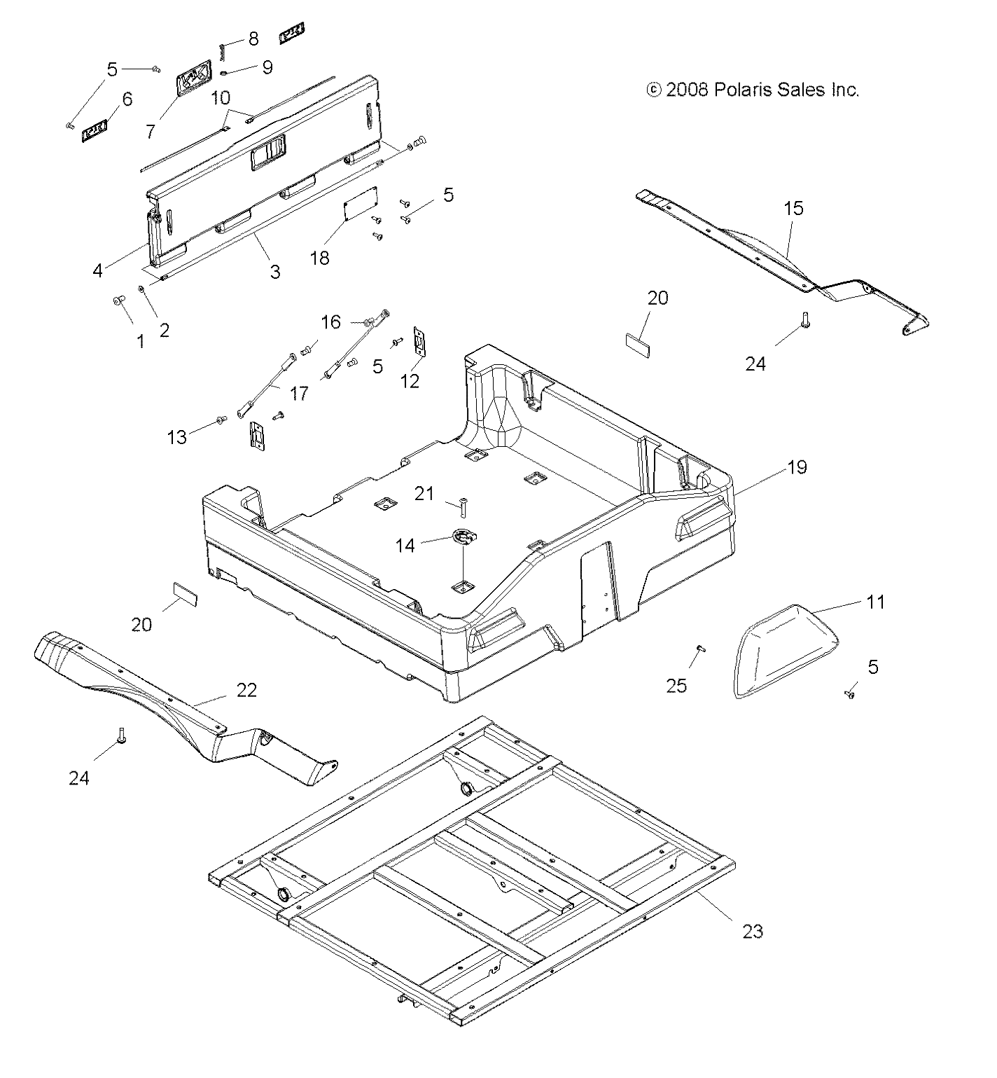 BODY, DUMP BOX - A10CL76AA (49ATVBOX096X6)