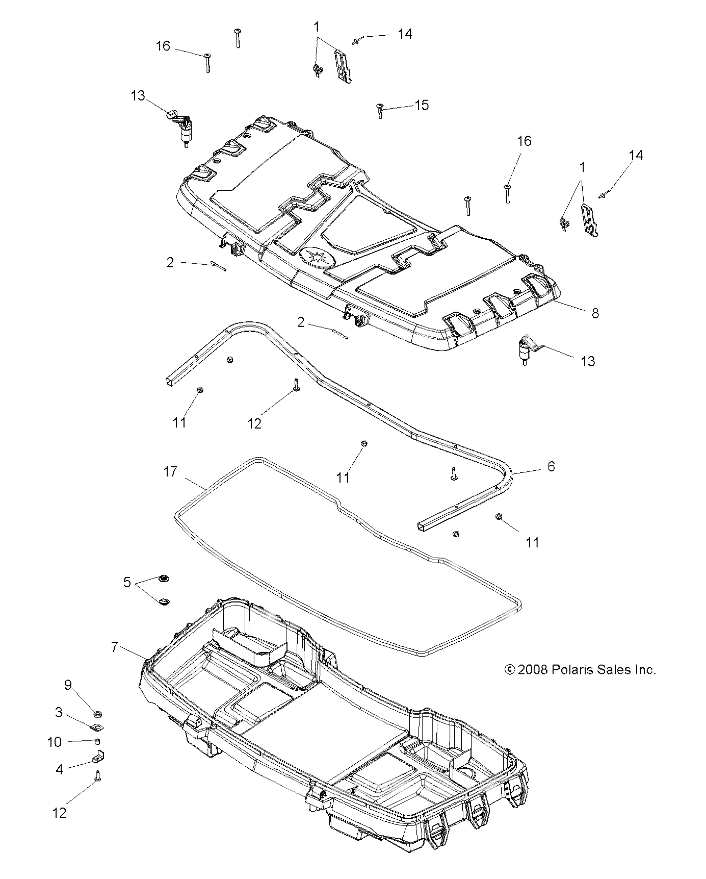 BODY, FRONT CARGO BOX - A09ZX85AR/8XAG (49ATVBOX09SPEPS850)