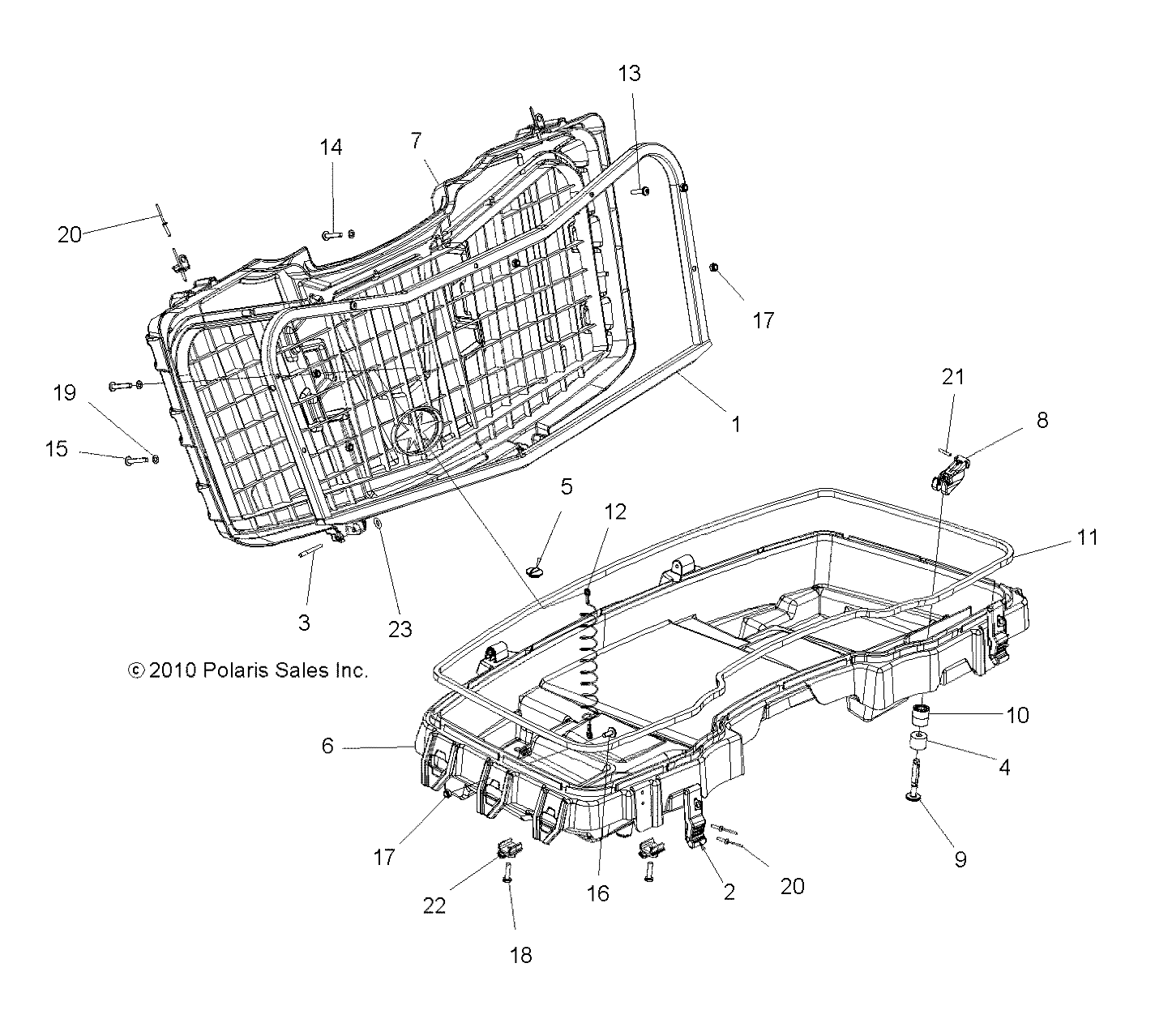 BODY, FRONT CARGO BOX - A18SYS95CU/EU (49ATVBOX11SP850)