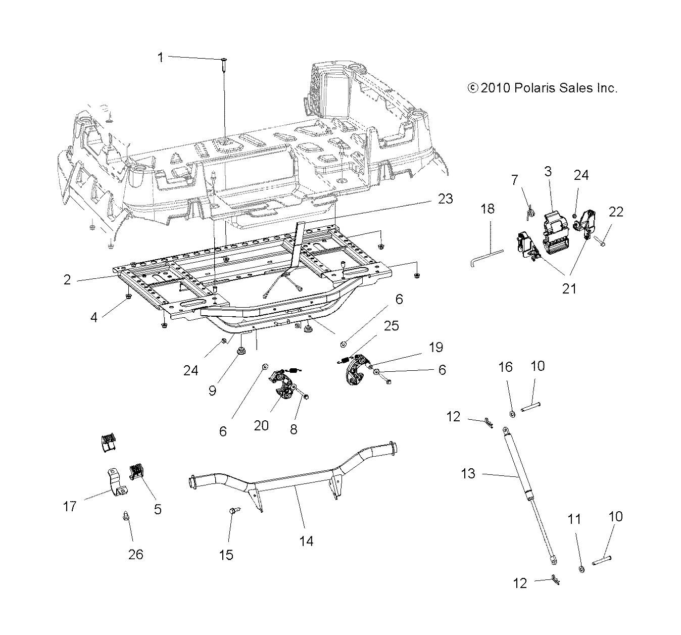 BODY, BOX FRAME and LATCH - A14TN5EAA/EAD (49ATVBOX11SPX2550)