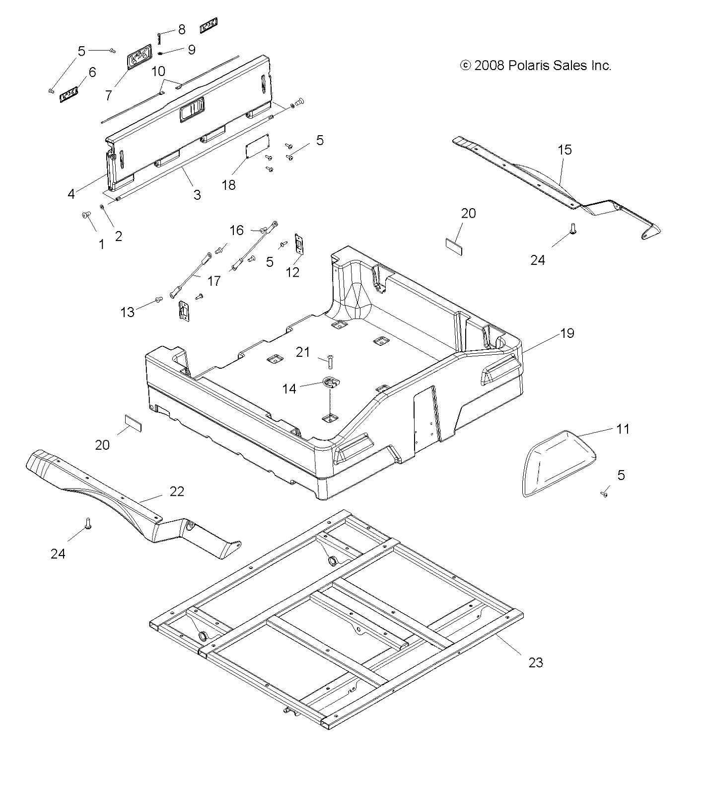 BODY, DUMP BOX - A14CF76AA (49ATVBOX13SP6X6)