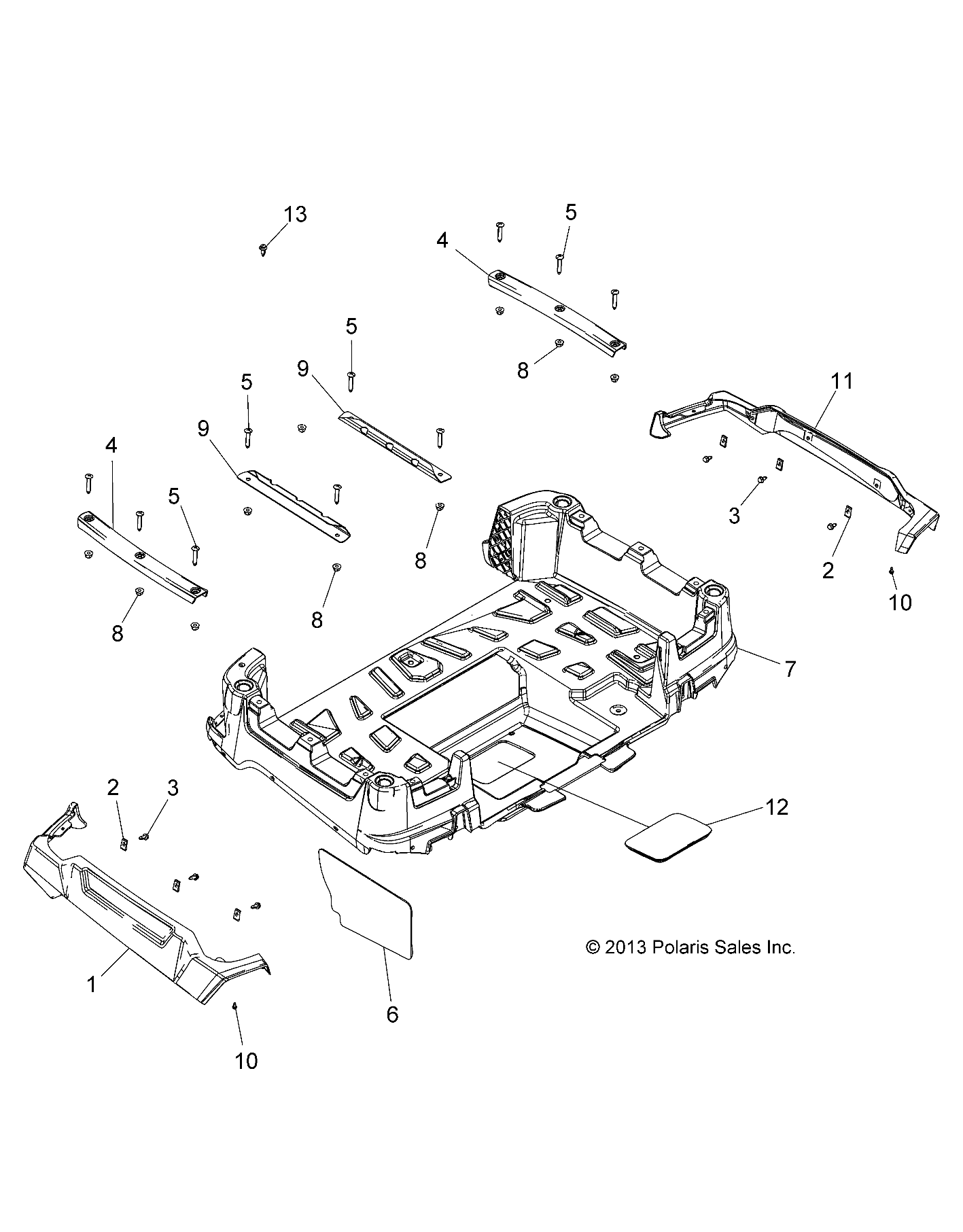 BODY, REAR BOX - A16SUE57F1 (49ATVBOXRR14570UTE)