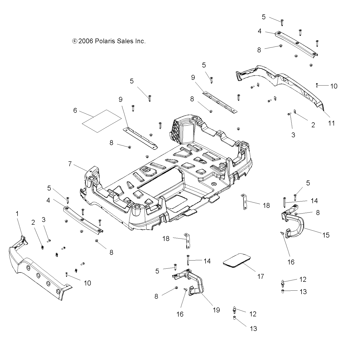 BOX, REAR - A07TH50EA (49ATVBOXRRX2500EFI)