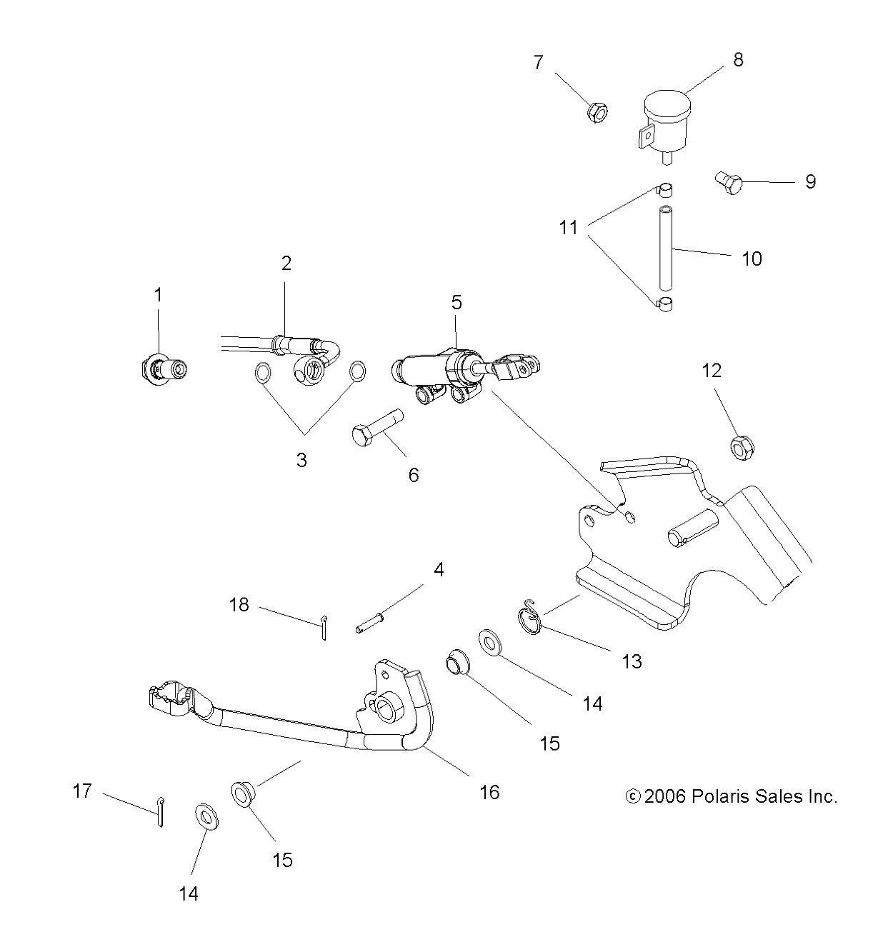 BRAKE, FOOT - A07TH50EA (49ATVBRAKEFOOTX2QUAD)