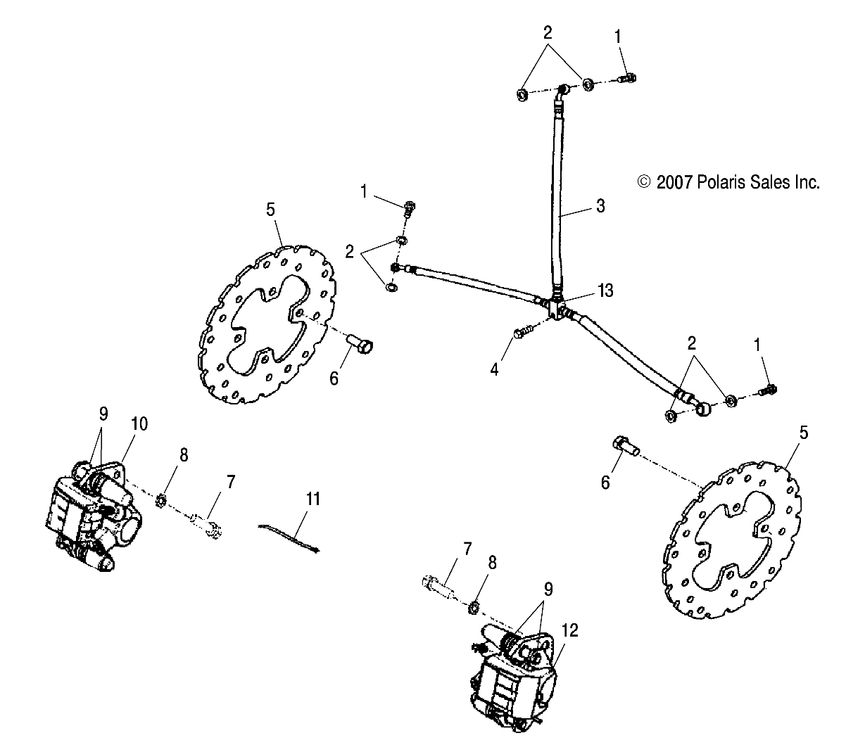 BRAKES, FRONT - A09PB20EB (49ATVBRAKEFRT08PHX)