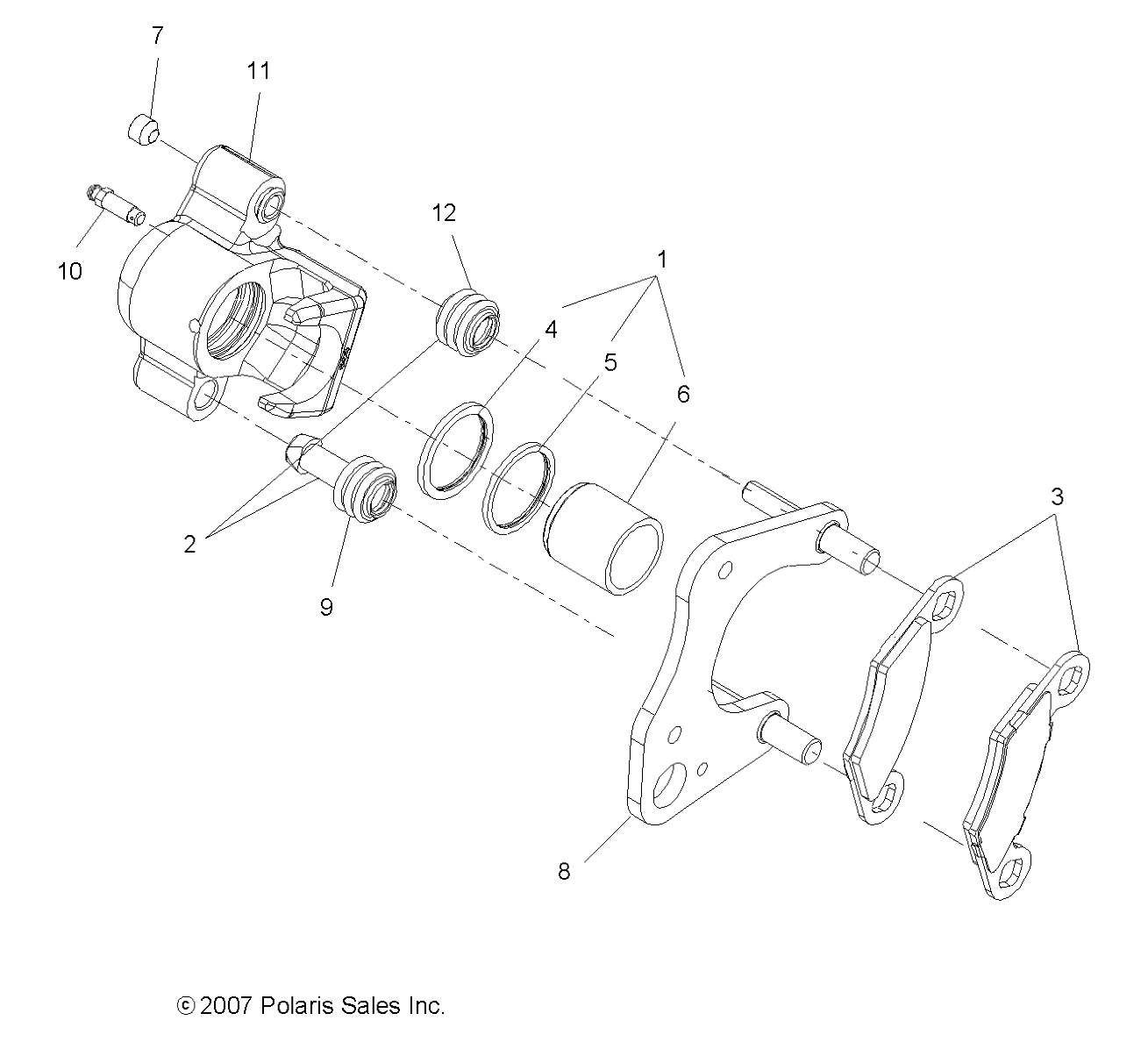 BRAKES, FRONT CALIPER - A20SEA57A1/A4/A7/A9/B1/B4/B7/B9