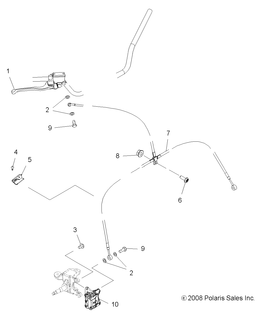 BRAKES, FRONT ASM. - A09GP52AA (49ATVBRAKEFRT09OUT450)