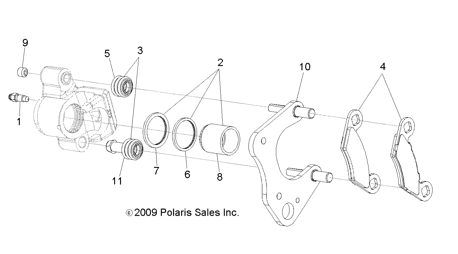 BRAKES, FRONT CALIPER - A10NG50AA (49ATVBRAKEFRT10SCRAM)