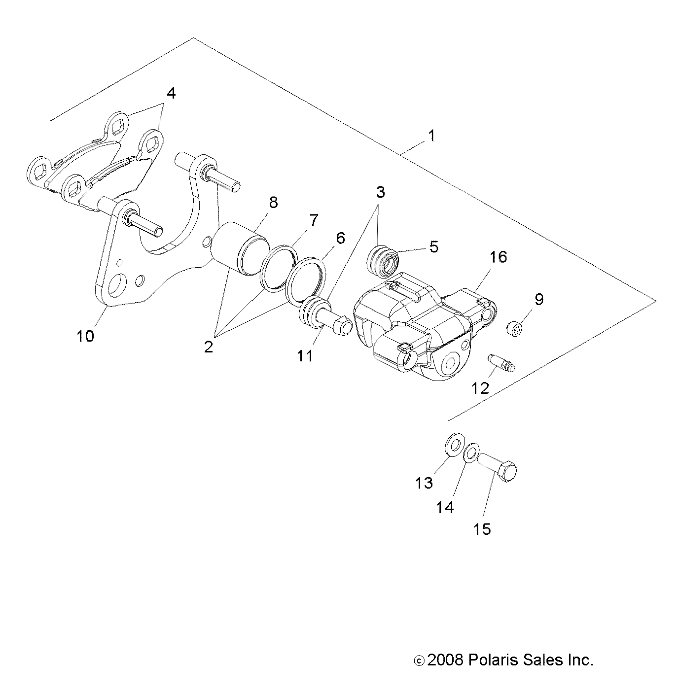 BRAKES, FRONT CALIPER - A12NA32AA (49ATVBRAKEFRT10TBLZR)