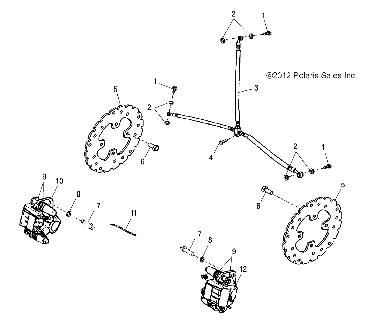 BRAKES, FRONT - A17YAP20N8 (49ATVBRAKEFRT13PHX)