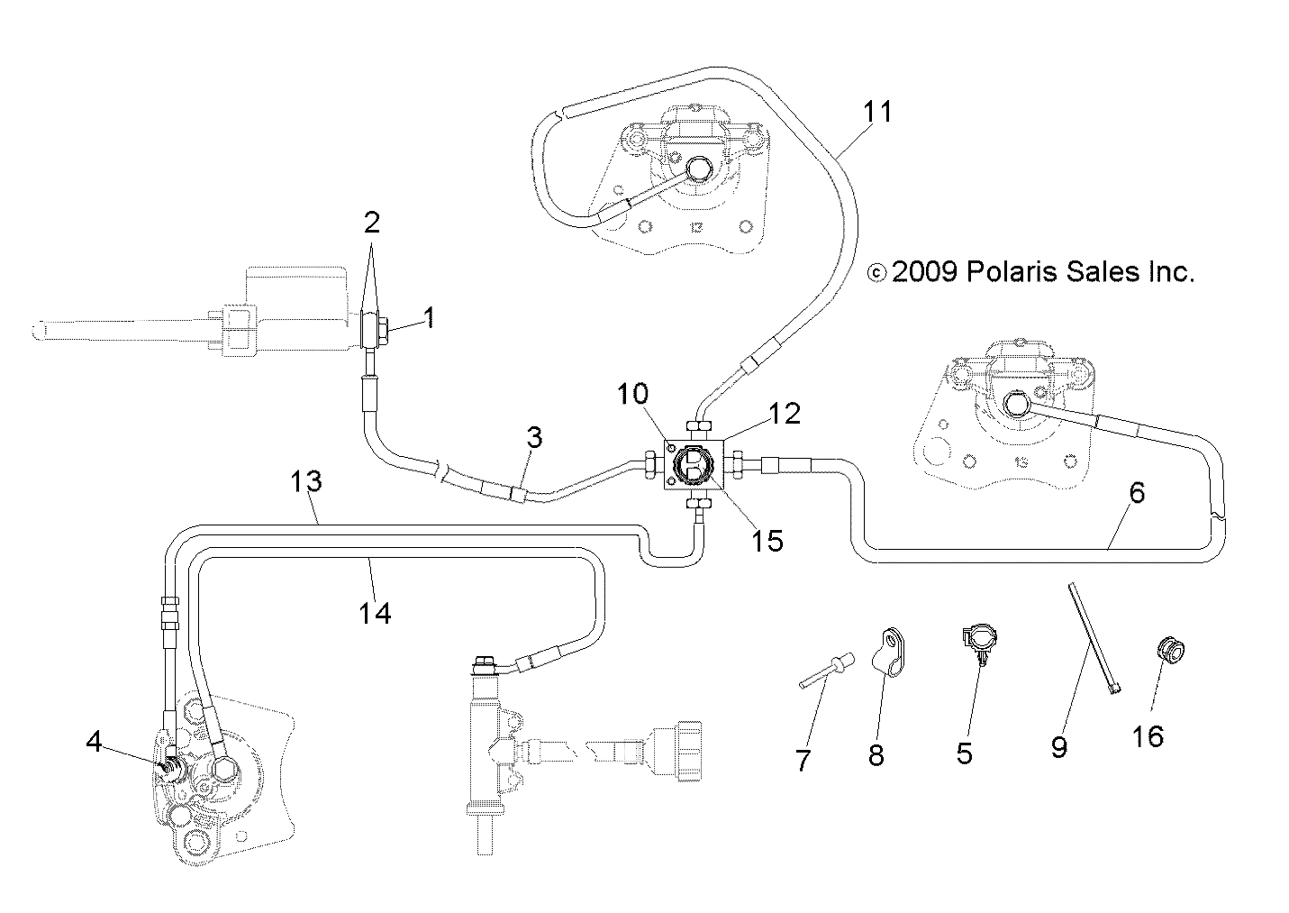 BRAKES, BRAKE LINES - A12NG50AA (49ATVBRAKELINE10SCRAM)